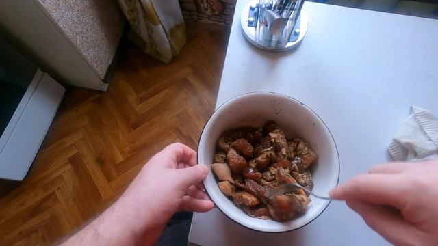 Жареная картошка с мясомсвининаДомашняя еда! смотреть онлайн