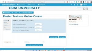 Moodle: Attempting Online Quiz or Test