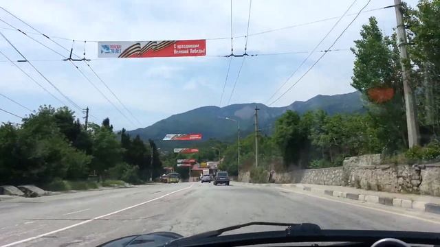Дорога Симферополь Ялта. 22.05Участок Алушта Ялта.