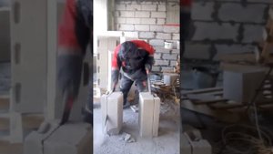 Стройка , как пилить пеноблок ножовкай , мастер класс , Таджик 70-го уровня )