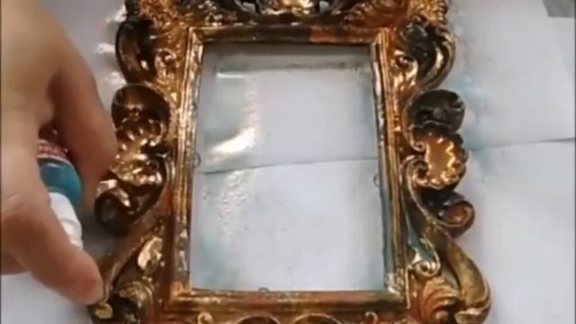 Делаем старинную фоторамку химическими патинами ProArt вместе с  Натальей Агарковой