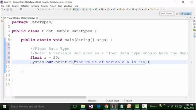 Float And Double Data type In Java | Java  Data types | Java Tutorial For Beginners | H2K Infosys