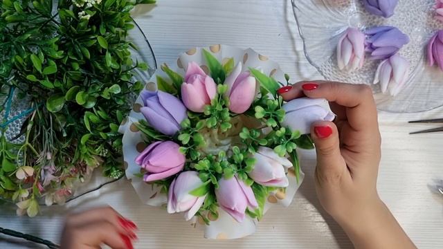 Букет из тюльпанов от формадела GLORI Form. Как собрать красивый букет из тюльпанов. #мыловарение