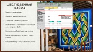 Лоскутный эфир 450. Видеопрезентация мастер-класса "Расчеты" на фестивале лоскутного шитья в Коломн