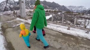 Горный Алтай зимой. Голубые озера. Ороктойский мост. Чемальская ГЭС