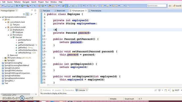 50.@Autowired annotation in spring | The Autowired Annotation смотреть онлайн