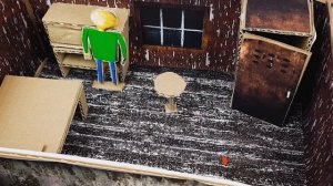 Granny VS Baldi - Cardboard Game - Baldi's Basics trying to escape from Granny's house