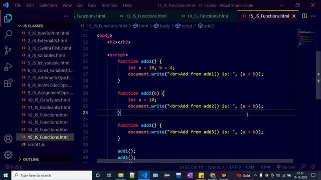 Functions in JavaScript Part 3 | Function Arguments in JS | Parameterized Functions in JavaScript