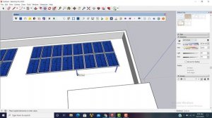 Solar power plant design in SketchUp software.