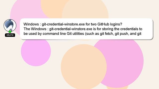 Windows : git-credential-winstore.exe for two GitHub logins? смотреть онлайн