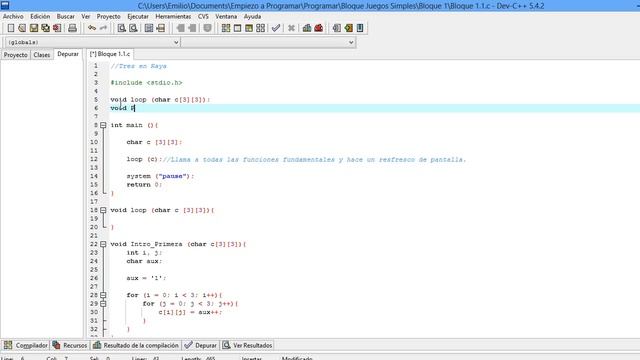Bloque 1.1 Juegos Simples en C: Tres en Raya смотреть онлайн