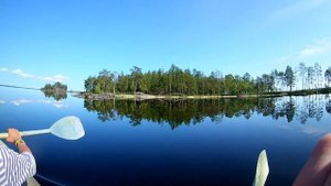 Парковка на остров на озере Энгозеро
