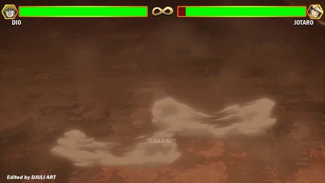 Jotaro Vs Dio WITH HEALTHBARS | JoJo's Bizarre Adventure | (Part 1)