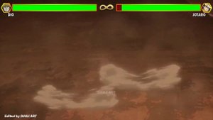Jotaro vs Dio WITH HEALTHBARS | JoJo's Bizarre Adventure | (Part 1)