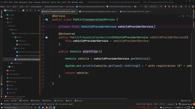 Spring Tutorial - 7 - Coding Beans to an Interface