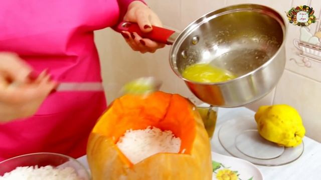 СЛАДКИЙ ПЛОВ С СУХОФРУКТАМИ В ТЫКВЕ ЗАПЕЧЕННОЕ В ДУХОВКЕ.ГРУЗИНСКАЯ КУХНЯ. .Pumkin With Dryed Fruit