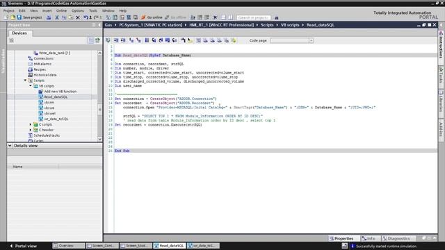 Read database SQL server from WinCC смотреть онлайн