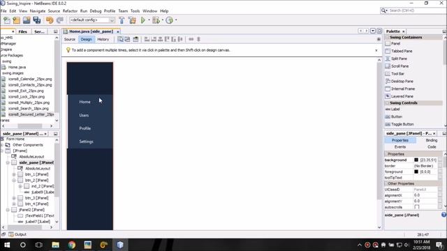 How to design a modern Java Swing UI inspiration using Netbeans [ Free Code ]
