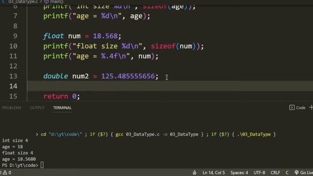 Data type in programming | format specifiers | C programming tutorial with notes in hindi