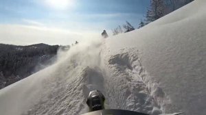 попали в свежий снег! #сноубайк #Сахалин #snowbike #yetisnowmx #gopro