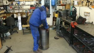 Печь на отработке из газового баллона.