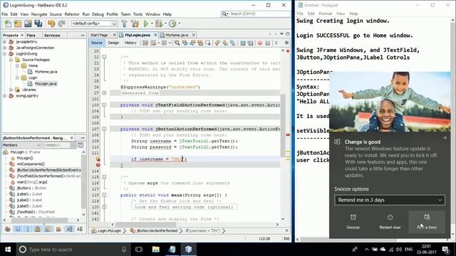Java Swing Login with redirection to Home Frame in NetBeans смотреть онлайн