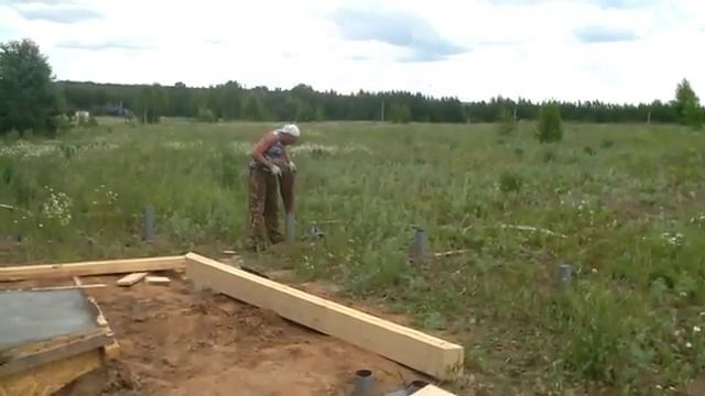 Винтовой фундамент дома d 9 (пос.Шигали)
