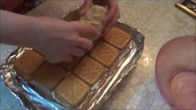 ТОРТ БЕЗ ВЫПЕЧКИ "ДОМИК". ДЕСЕРТ ИЗ ПЕЧЕНЬЯ С ТВОРОГОМ! ВКУС ДЕТСТВА!