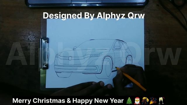 Volkswagen Touareg New Facelift Design (How to draw Volkswagen Touareg) смотреть онлайн