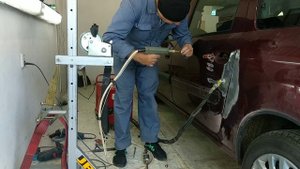 Споттерные работы на мобильном стапеле Лада Ларгус