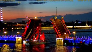 Алые паруса 2022 Волшебная феерия в Санкт-Петербурге генеральная репетиция с веб-камеры на Неве
