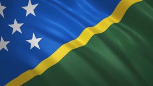 Развевающийся флаг Соломоновых Островов / Waving Flag of Solomon islands