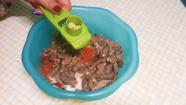 Хе из куриных сердечек по корейски