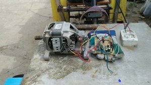Двигатель от стиральной машины с платой управления для самодельных станков