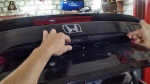 Honda Accord cl 7- cl 9 Снятие и установка плафона подсветки заднего номера , замена ламп !