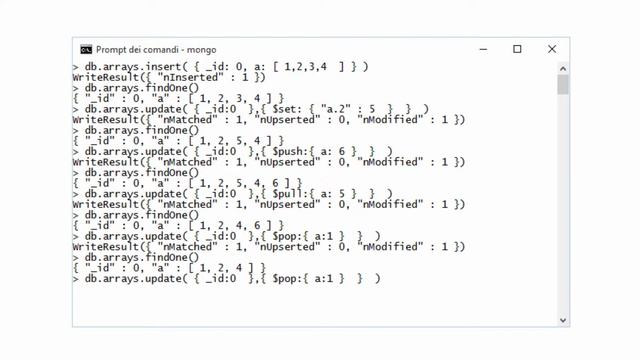 Update e gli Array  - Corso base di MongoDB смотреть онлайн