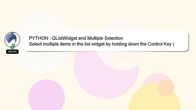PYTHON : QListWidget and Multiple Selection смотреть онлайн