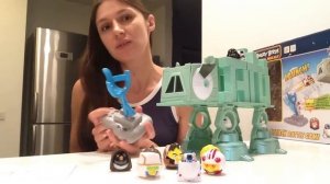 ANGRY BIRDS STAR WARS TOYS, AT-AT Attack Battle Game (обзор на русском языке)