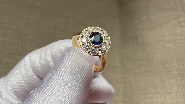 Кольцо 0.55к сапфир
