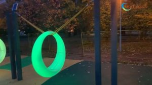 LED Glow Swing Chairs in amusement park