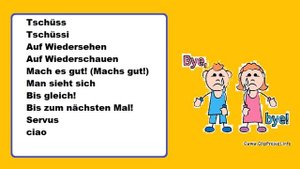 немецкий для начинающих: приветствие и прощание