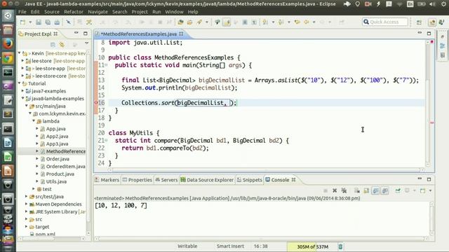 Java 8 Lambda Expressions, Method References and Default Methods (Method References) 4 / 9 смотреть онлайн
