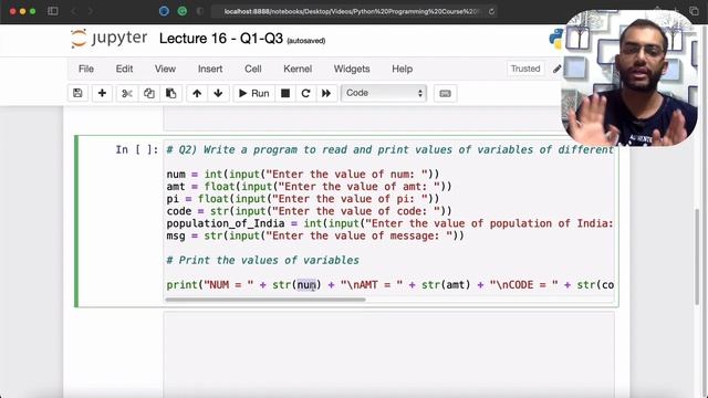 Question Practice - Part 1 in Python Programming Course | Lecture #16 | By @AkashDash смотреть онлайн