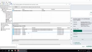 Обновление подчинённых серверов Kaspersky Security Center в иерархии