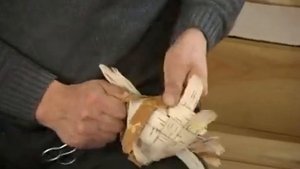 Плетение из бересты  мяч, солонка, шаркунок . часть 2