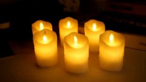 Светодиодная парафиновая свеча имитация пламени  диаметр 5 3 см  высота 8 см