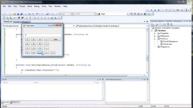 Create Your Own Calculator Tutorial Part 1 - C Sharp Visual Studio 2008 смотреть онлайн