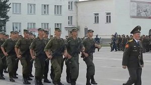 Копия видео Еланский гарнизон.в/ч 31612  Присяга 28.07.2013 г..торжественный марш.140 полк.