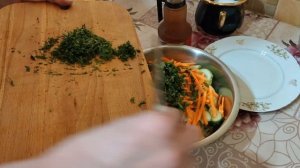 Простой и Свежий Салат из Капусты Огурцов и Моркови