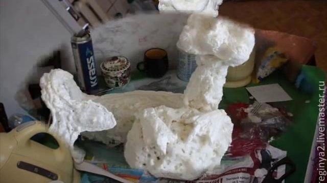 Мастер класс из пены. Садовая фигура Водяной